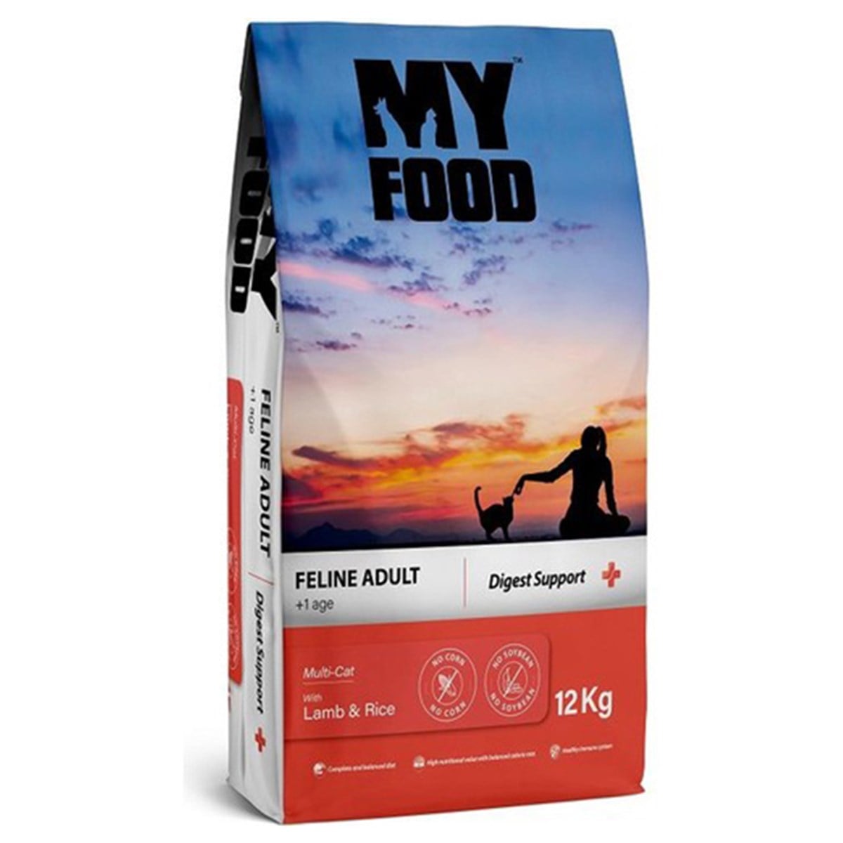 MY FOOD KUZULU VE PİRİNÇLİ YETİŞKİN KEDİ MAMASI DİGEST SUPPORT 1,5 KG8681692800868