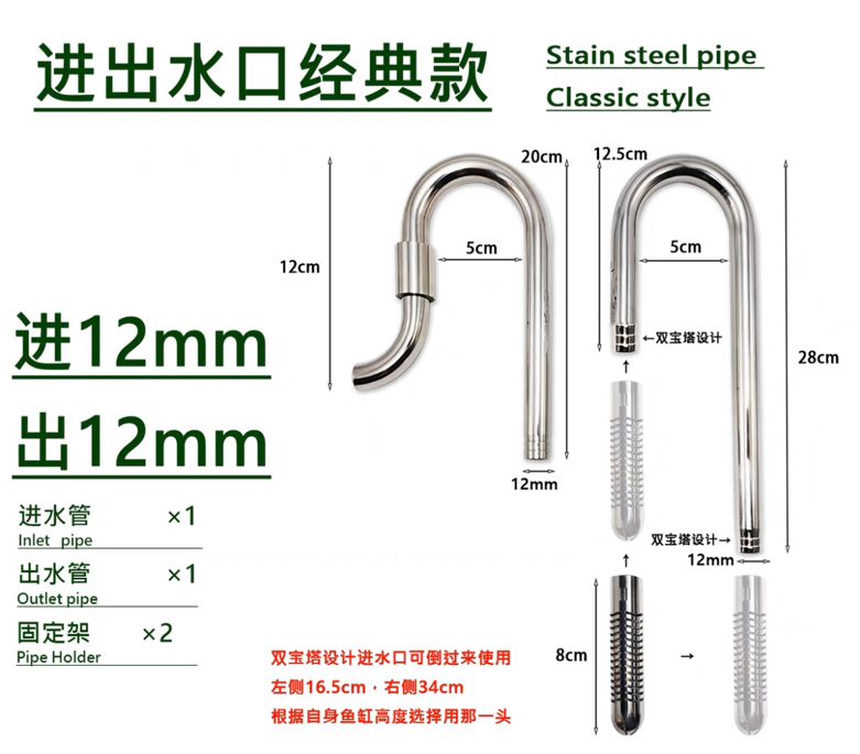 NatureLogic ÇELİK BORU SETİ EMİŞ VE VERİŞ 12 MM6500251206045