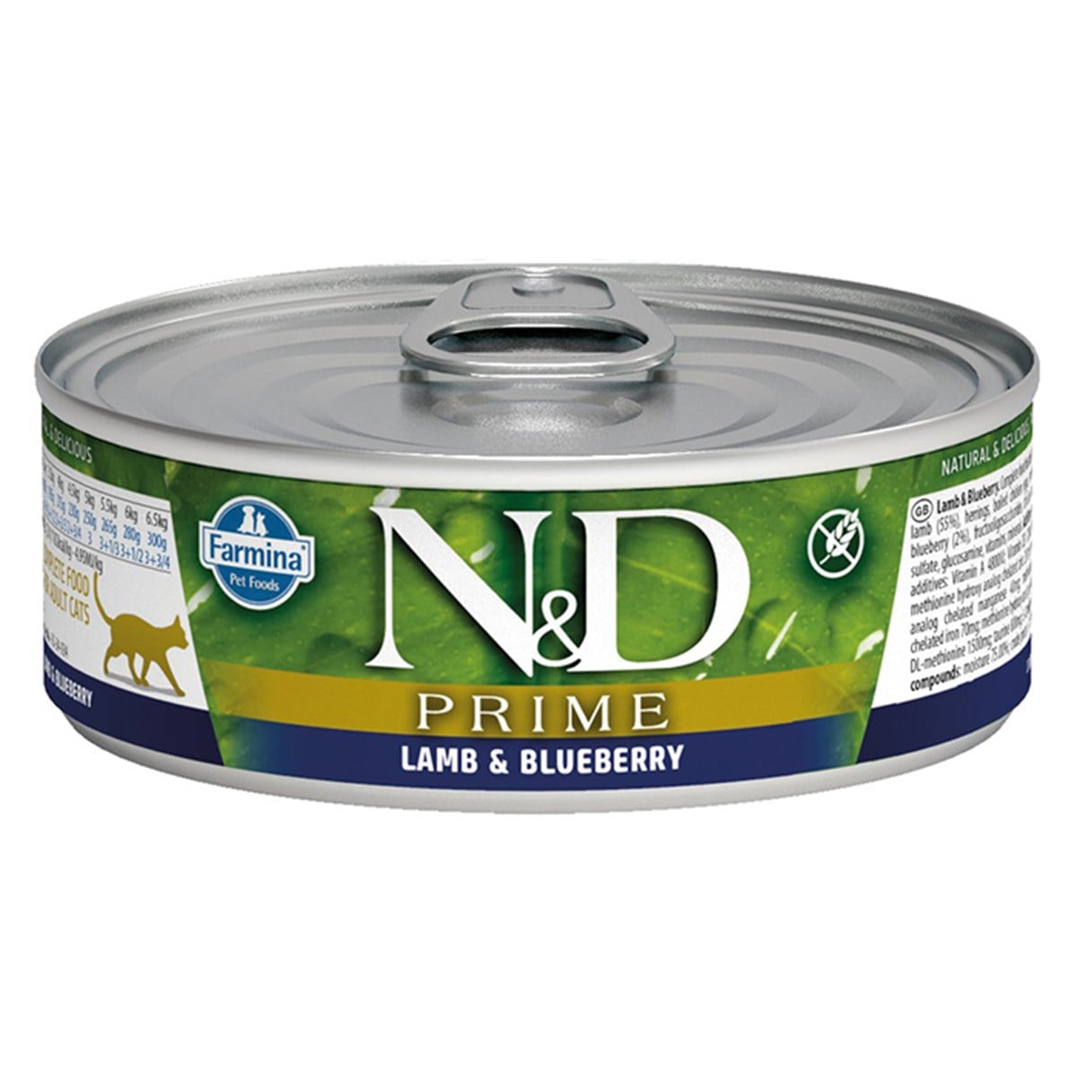 N&D PRİME KUZULU YABANMERSİNLİ KEDİ KONSERVESİ 80 GR8606014102062