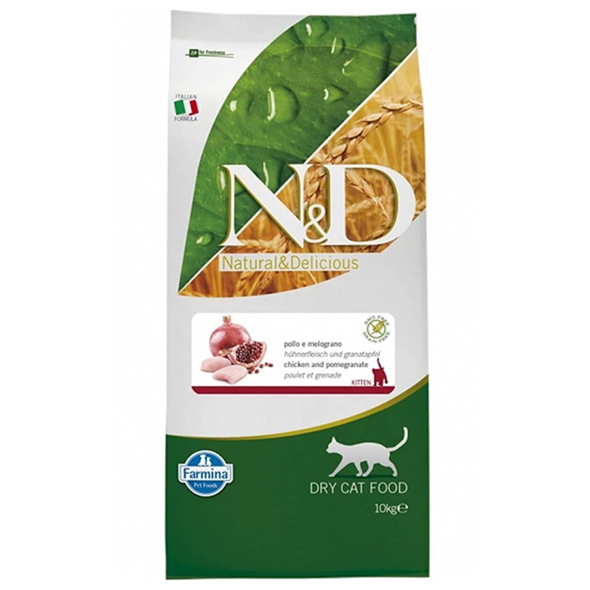 N&D TAHILSIZ TAVUK & NAR YAVRU KEDİ MAMASI 10 KG8010276031976