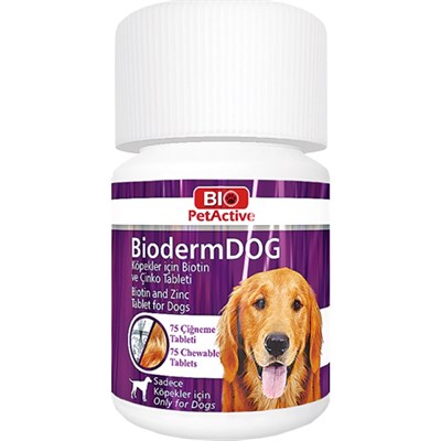 PET ACTİVE BİODERM KÖPEKLER İÇİN BİOTİN ÇİNKO TABLET 37,5GR