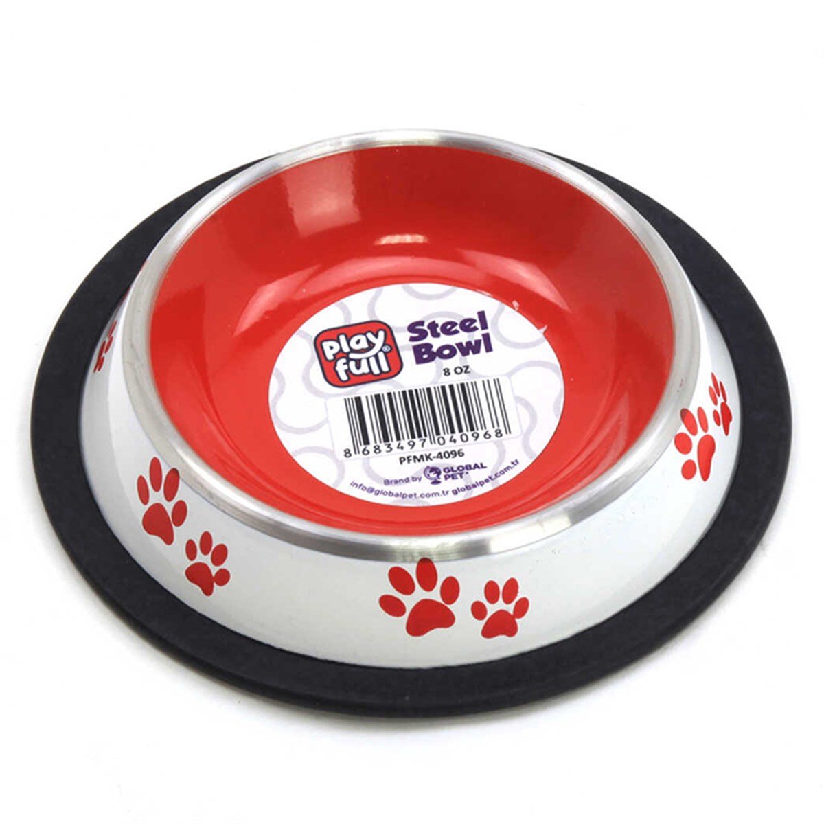 PLAYFULL RENKLİ DESENLİ ÇELİK MAMA VE SU KABI 8 OZ (SWT1131)8683497040968