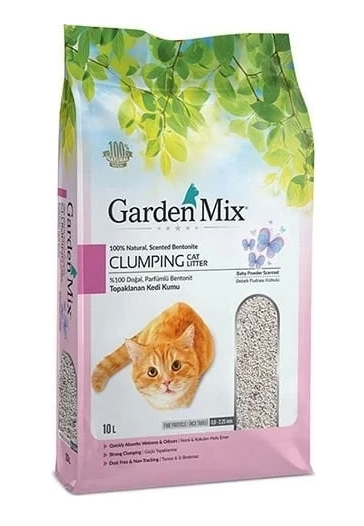 PUDRA GARDENMİX İNCE TANELİ PUDRA KOKULU TOPAKLANAN BENTONİT KEDİ KUMU 10 LT8681085420451