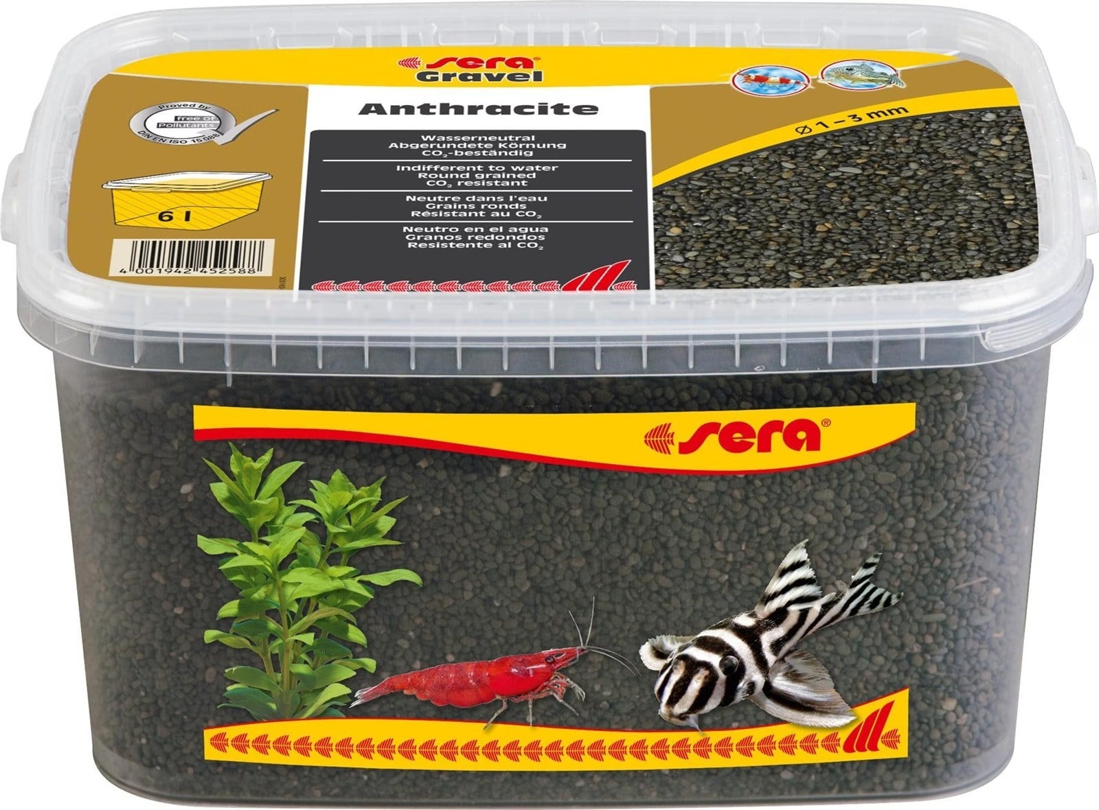 SERA AKVARYUM KUMU ANTRASİT 1-3 MM 6 LİTRE4001942452588