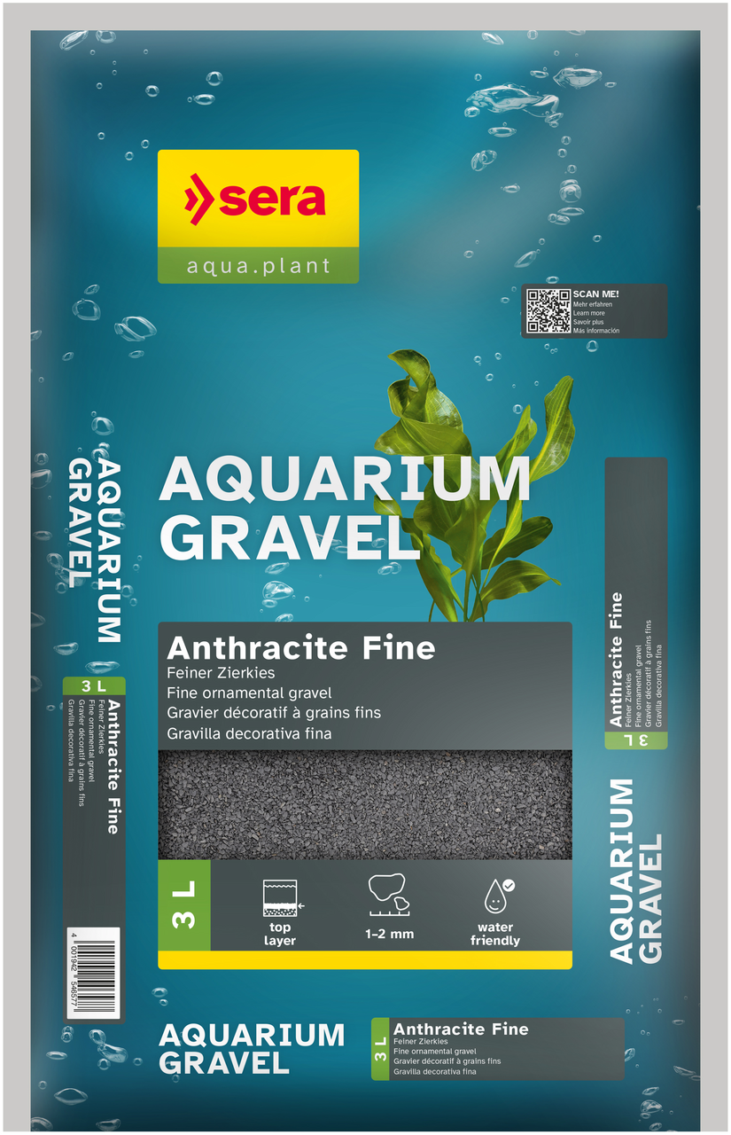 SERA AKVARYUM KUMU ANTRASİT İNCE 1-2 MM 3 LT (4 KG)4001942546577