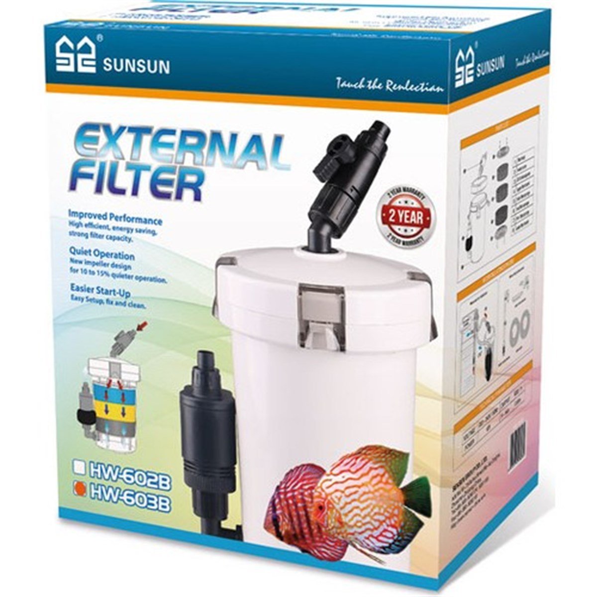 SUNSUN DIŞ FİLTRE 400 LT/H 6 W SİYAH6955974957888