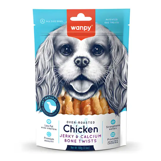 WANPY KALSİYUMLU GERÇEK TAVUK SARGI KÖPEK ÖDÜLÜ 100 GR6927749810353