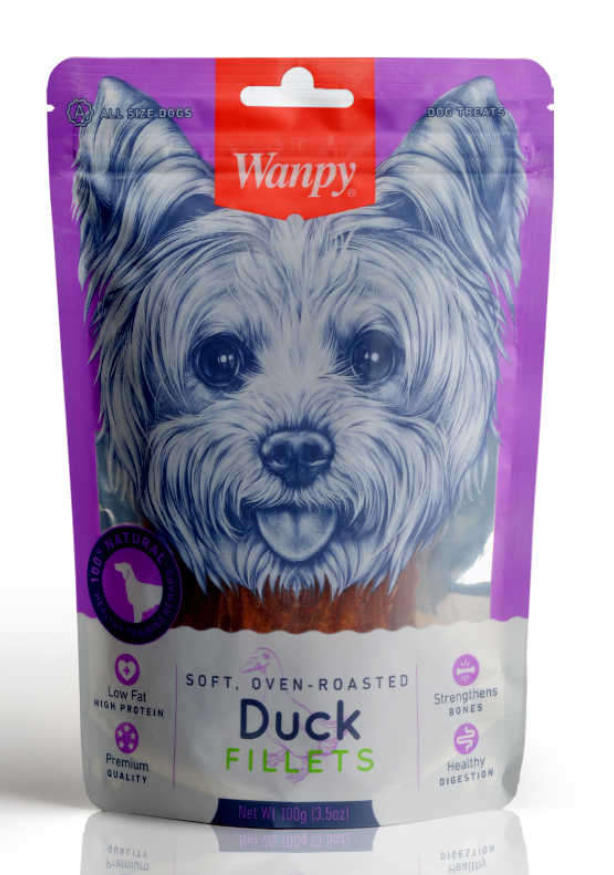WANPY SOFT OVEN ROASTED YUMUŞAK GERÇEK ÖRDEK FILETO KÖPEK ÖDÜLÜ 100 GR 6927749820369