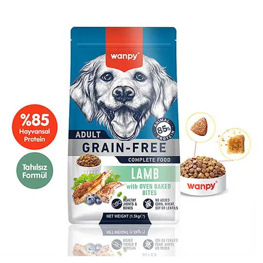 WANPY TAHILSIZ KUZULU YETİŞKİN KÖPEK MAMASI 1,5 KG6927749823193
