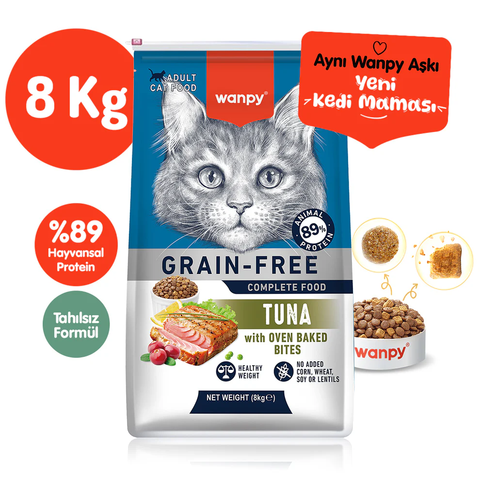WANPY TAHILSIZ TON BALIKLI YETİŞKİN KEDİ MAMASI 8 KG6927749825197