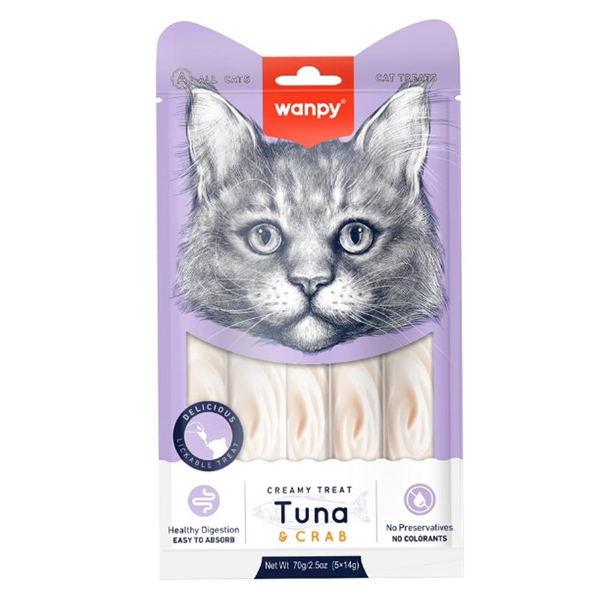 WANPY TON YENGEÇ KEDİ ÖDÜLÜ 5X14 GR CREAMY6927749871200