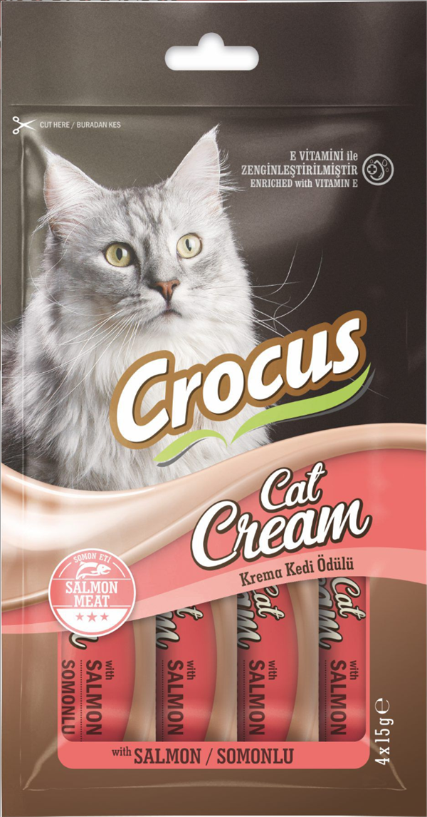 CROCUS SOMONLU KREMA KEDİ ÖDÜLÜ 4X15G - CROCUS Kampanyalı Fiyatı