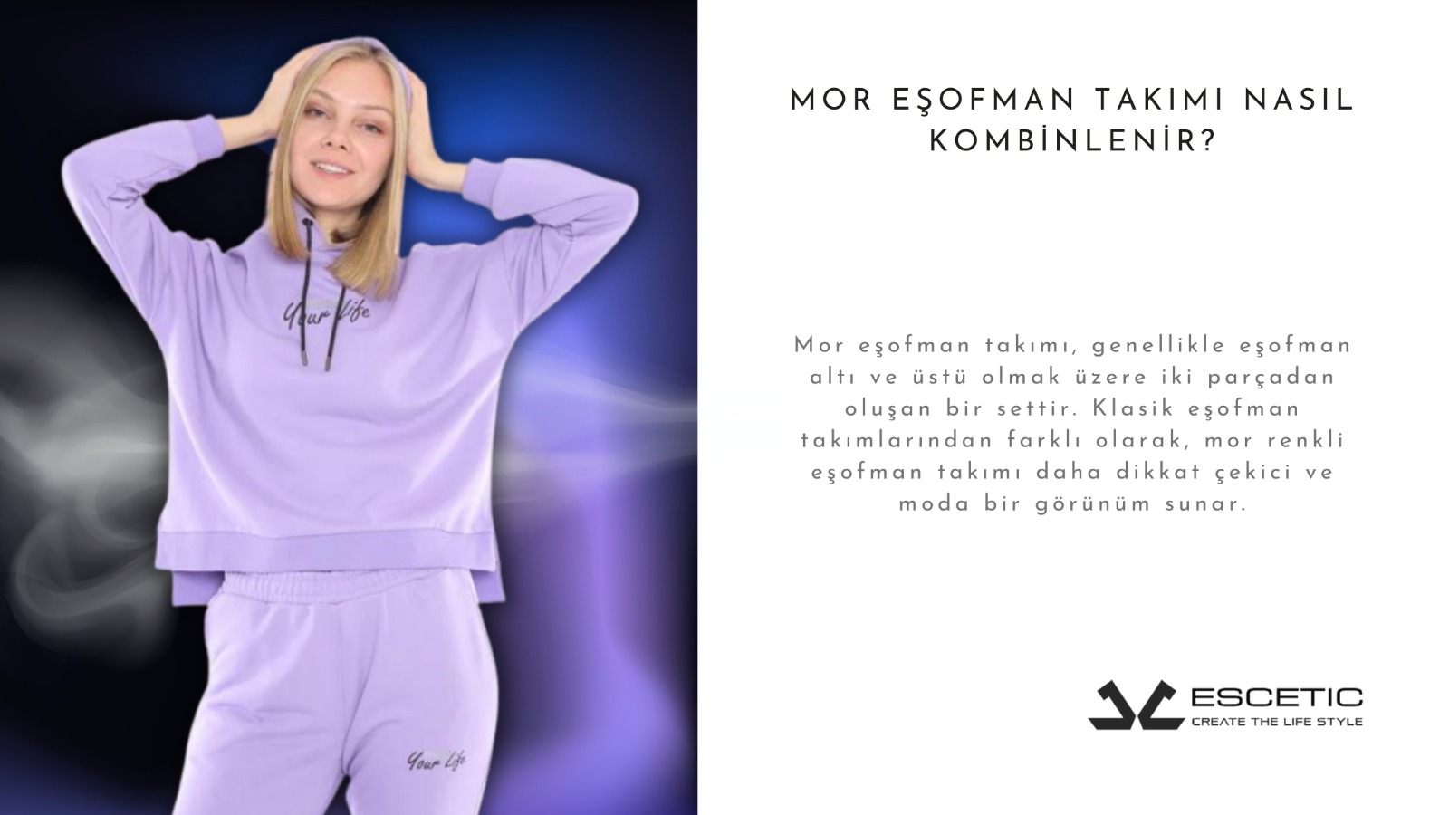 mor eşofman takımı