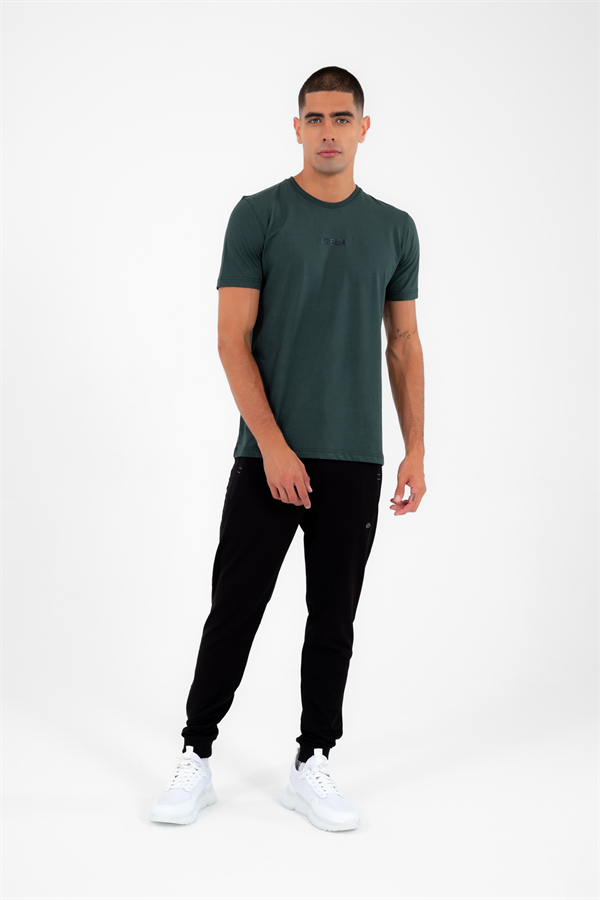  Escetic Erkek Siyah Nefes Alabilen 2 İplik Kumaş 4 Mevsim Slimfit Spor Eşofman Altı 1069