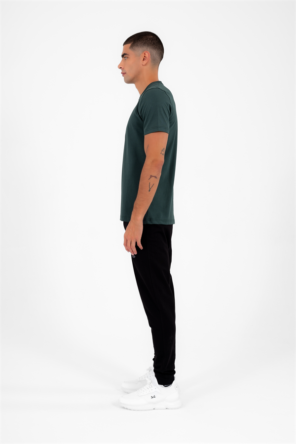  Escetic Erkek Siyah Nefes Alabilen 2 İplik Kumaş 4 Mevsim Slimfit Spor Eşofman Altı 1069