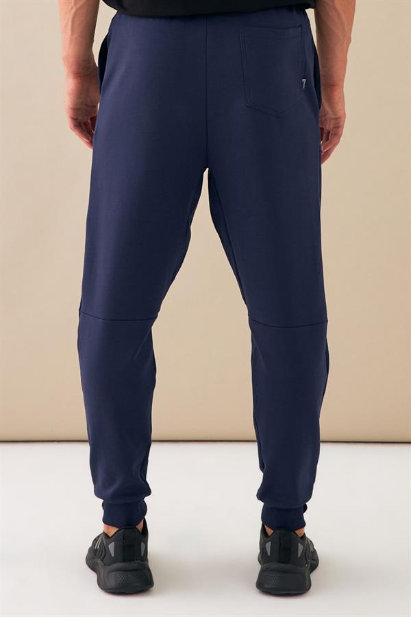  Escetic İndigo Erkek Casual Kalıp Pamuklu Kumaş Nke Kesim Spor Eşofman Altı B1506