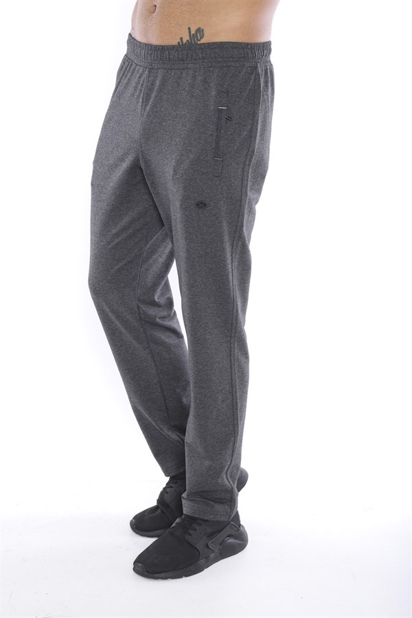 Escetic Koyu Gri Erkek Battal Büyük Beden 2 İplik Nefes Alan Spor Eşofman Altı B1340