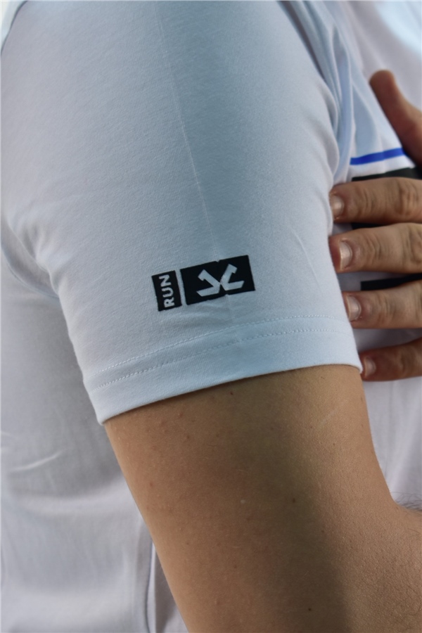 Escetic Beyaz Erkek Slimfit %95 Pamuklu Süprem Nefes Alabilen Spor T-Shirt 0780