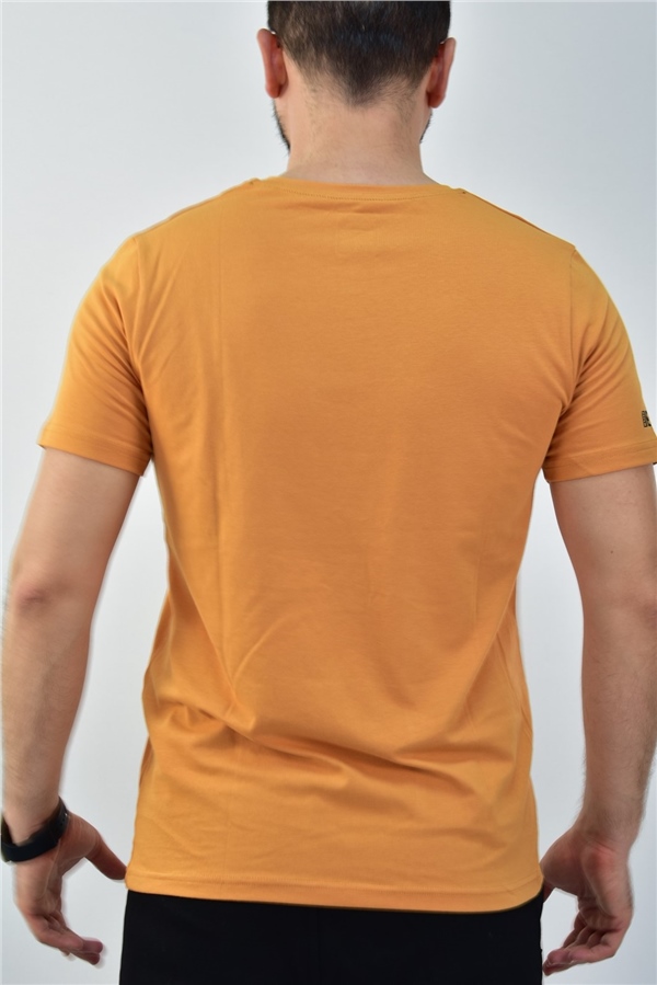 Escetic Hardal Erkek Slimfit %95 Pamuklu Süprem Nefes Alabilen Spor T-Shirt 0780