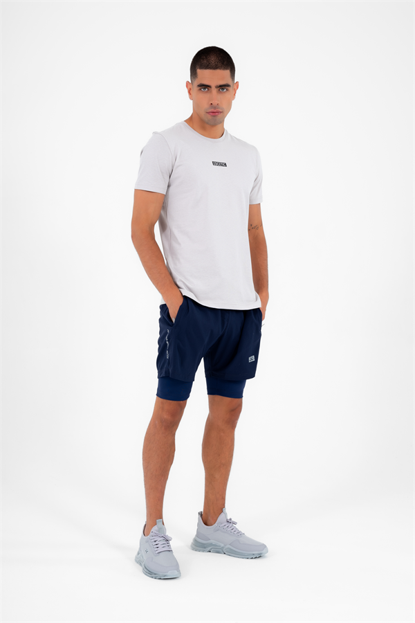 Escetic Royal Erkek İçi Kendinden Taytlı 3 Cepli Deniz Fitnes Spor Likra Şort B1326