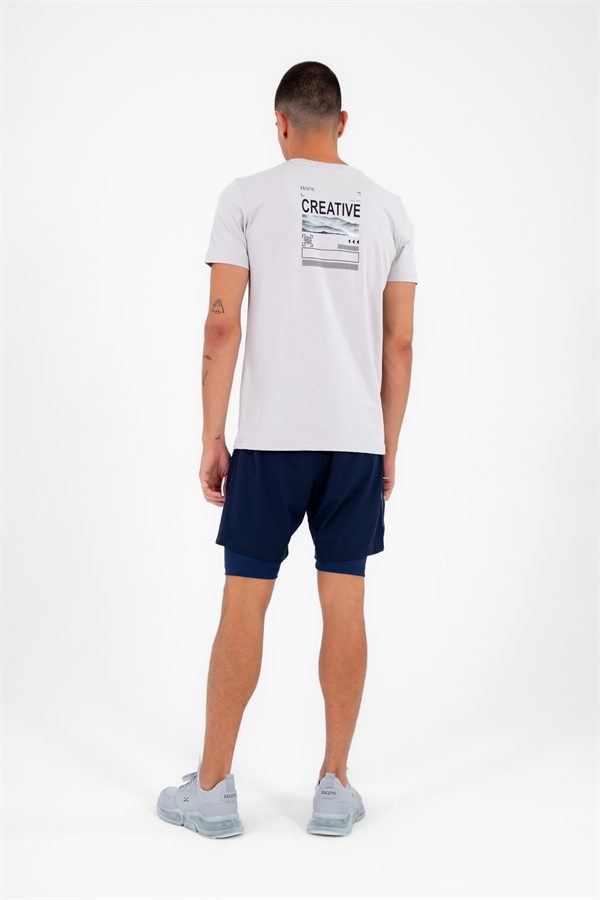 Escetic Royal Erkek İçi Kendinden Taytlı 3 Cepli Deniz Fitnes Spor Likra Şort B1326