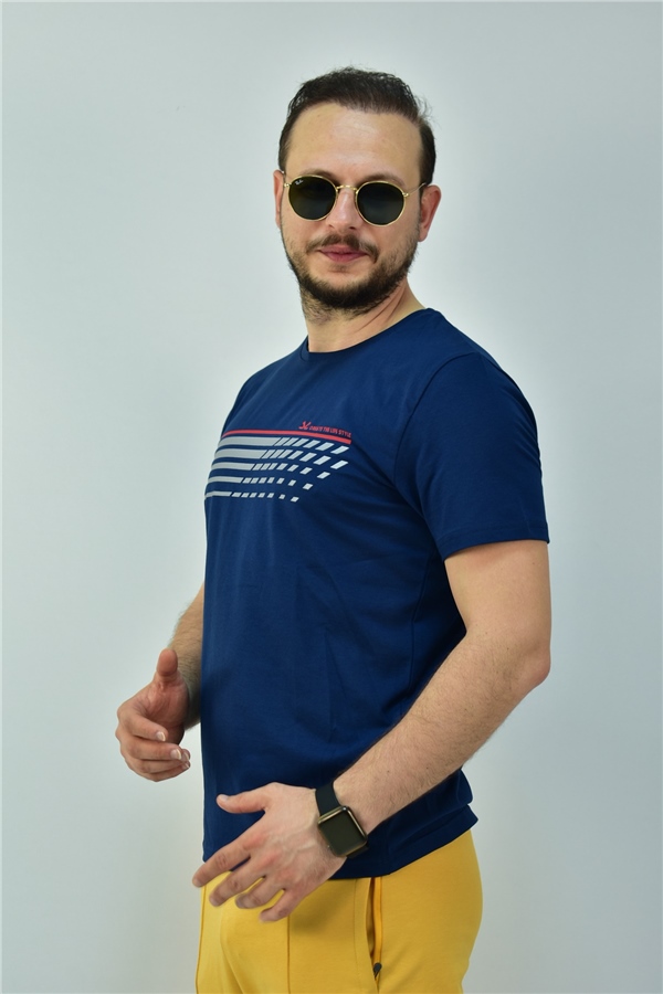 Escetic Royal Erkek Slimfit %95 Pamuklu Süprem Nefes Alabilen Spor T-Shirt 0780
