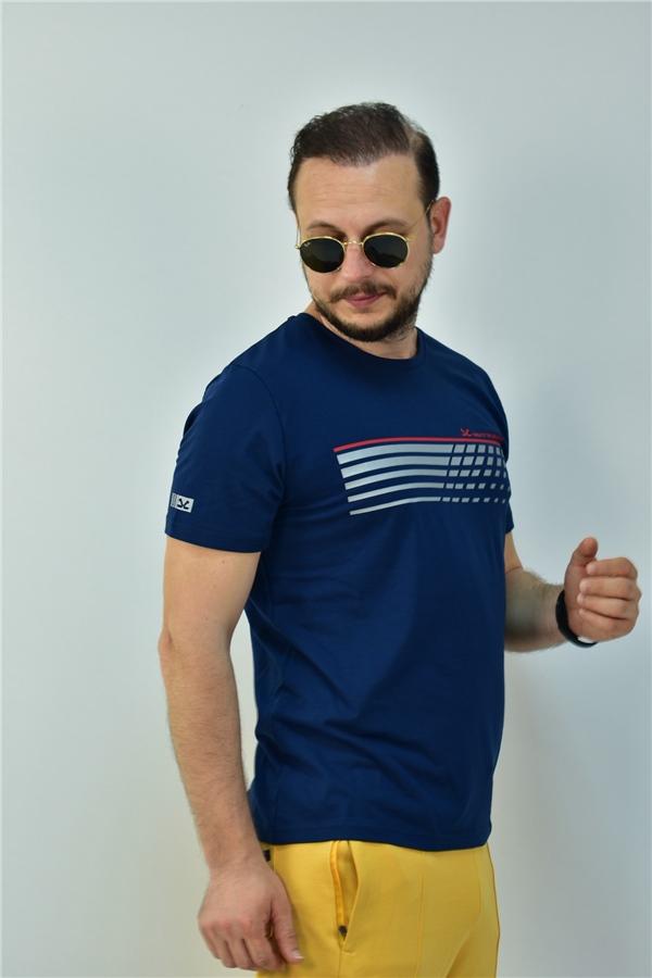 Escetic Royal Erkek Slimfit %95 Pamuklu Süprem Nefes Alabilen Spor T-Shirt 0780