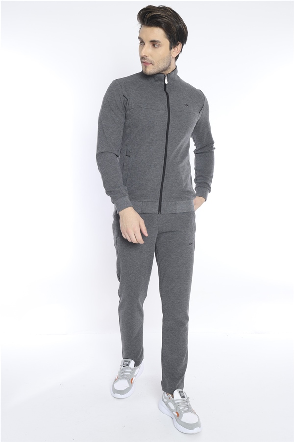 Escetic G3 Melanj Erkek 4 Cepli Nefes Alabilen Pıtırcık Kumaş Spor Slimfit Eşofman Takımı 6748