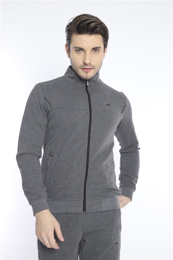 Escetic G3 Melanj Erkek 4 Cepli Nefes Alabilen Pıtırcık Kumaş Spor Slimfit Eşofman Takımı 6748