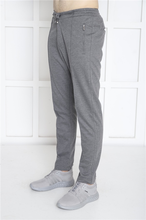 Escetic G3 Melanj Erkek Pantolon görünümlü 4 Cepli Fermuarlı Slimfit Spor Eşofman Altı B1216