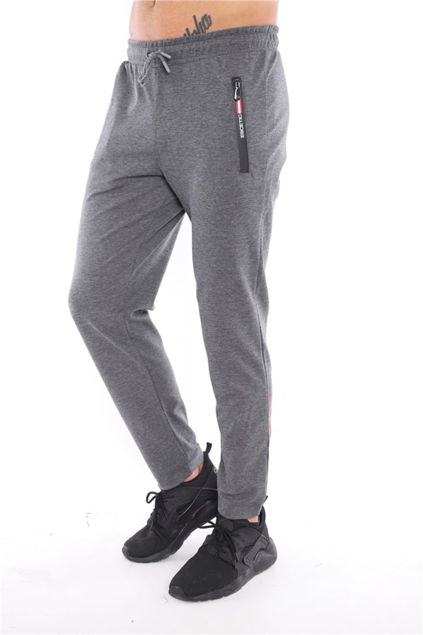 Escetic G3 Melanj Erkek Nefes Alan Diagonel Kumaş Slimfit Spor Eşofman Altı B1082