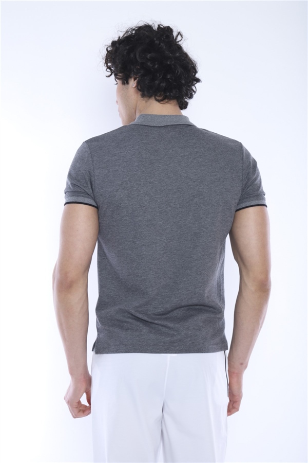 Escetic G3 Melanj Erkek Regular Kalıp ABD Pike Nefes Alabilen Polo Yaka Spor T-Shirt 0858