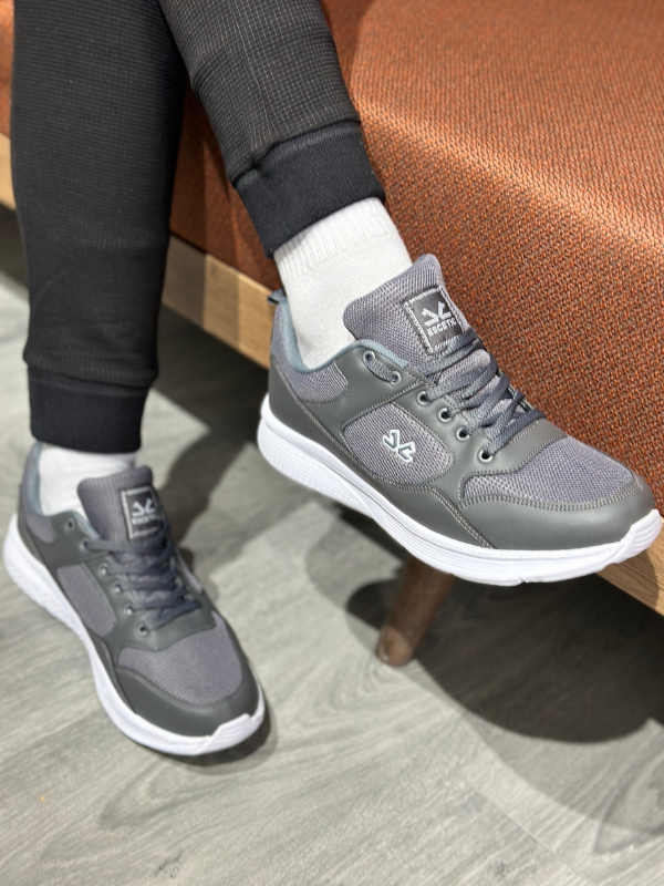 Escetic Koyu Gri Erkek Anorak Gövde Yazlık Sneaker Hafif Spor Ayakkabı AY0012