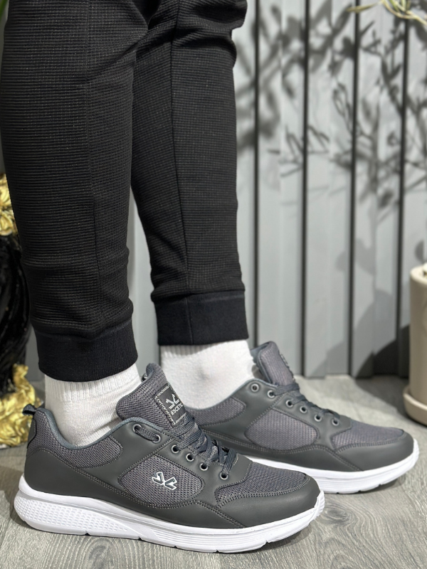 Escetic Koyu Gri Erkek Anorak Gövde Yazlık Sneaker Hafif Spor Ayakkabı AY0012