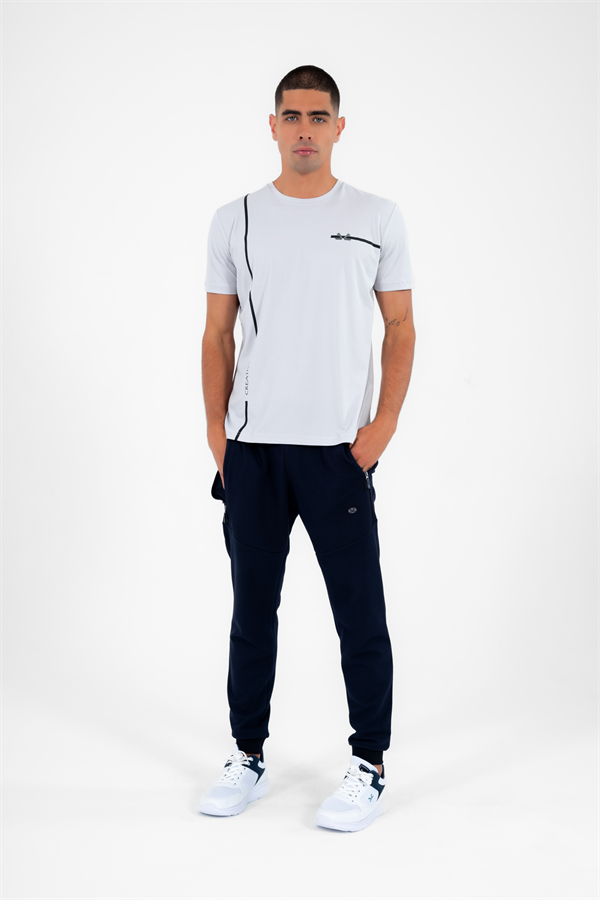 Escetic Erkek Taş Spor O Yaka Slimfit Nefes Alan Pamuklu Aves Kumaş T-Shirt T0038