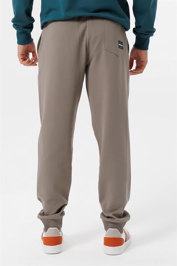 Escetic Açık Haki 4 Mevsim Doubleface Kumaş Spor Erkek Eşofman Altı Rahat Regular Kalıp B1575