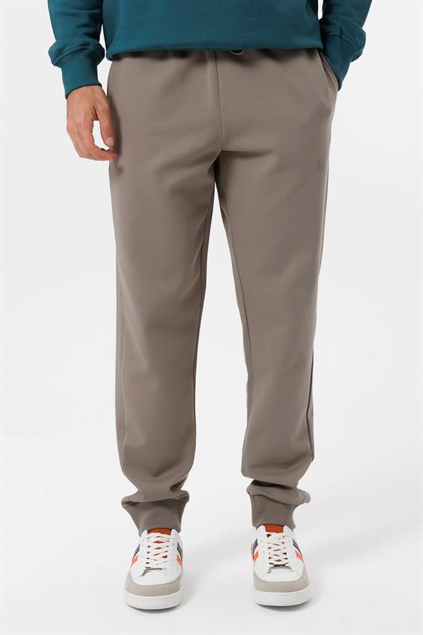 Escetic Açık Haki 4 Mevsim Doubleface Kumaş Spor Erkek Eşofman Altı Rahat Regular Kalıp B1575