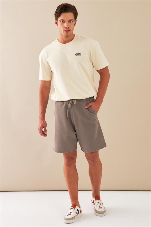 Escetic Açık Haki Erkek Casual Rahat Kalıp Nefes Alabilen ABD Pike Kumaş Spor Şort B1502