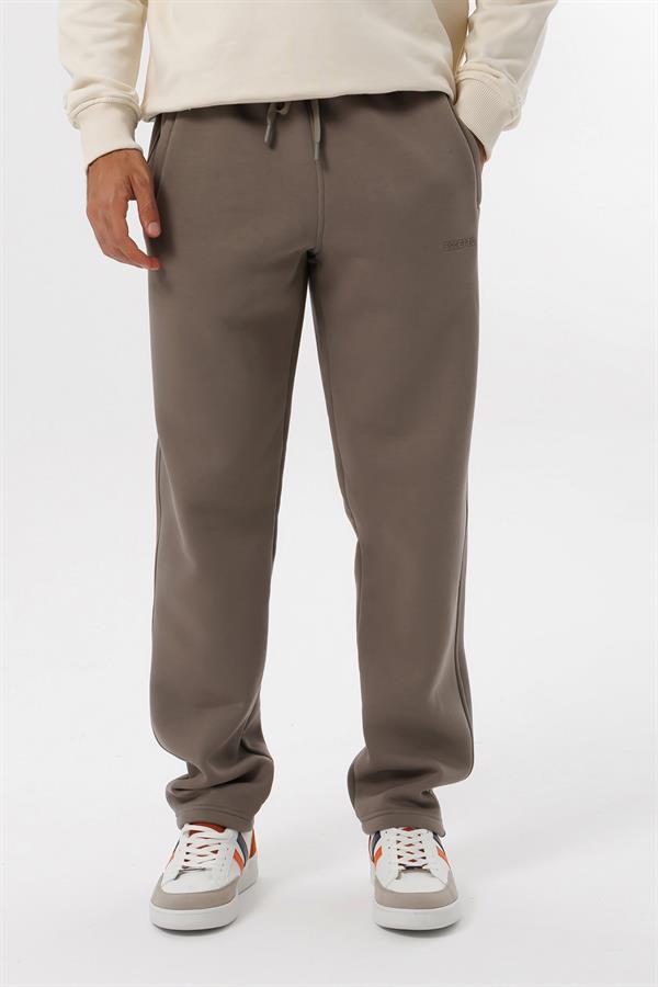 Escetic Açık Haki Rahat Kalıp 3 İplik İçi Polarlı Kışlık Kalın Erkek Eşofman Altı B1590