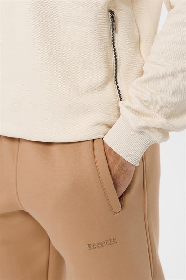 Escetic Açık Kahve Erkek Polarlı 3 İplik Kışlık Spor Eşofman Altı - Kalın ve Rahat B1591