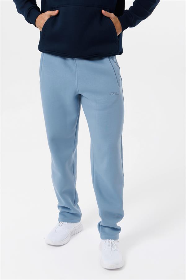 Escetic Açık Mavi Rahat Kalıp 3 İplik İçi Polarlı Kışlık Kalın Erkek Eşofman Altı B1590