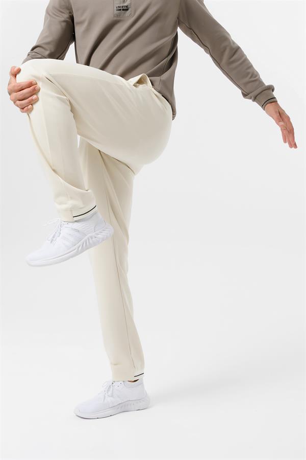 Escetic Ekru 4 Mevsim Doubleface Kumaş Spor Slimfit Erkek Eşofman Altı S0023