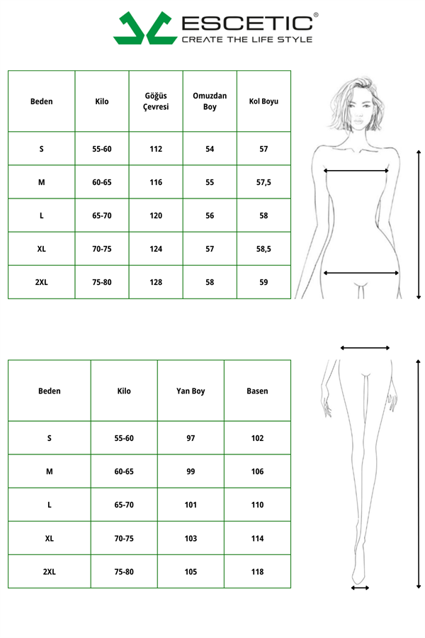 Escetic Ekru Kadın Casual Dik Yaka Nefes Alan 2 İplik 4 Mevsim Spor Eşofman Takımı A3132