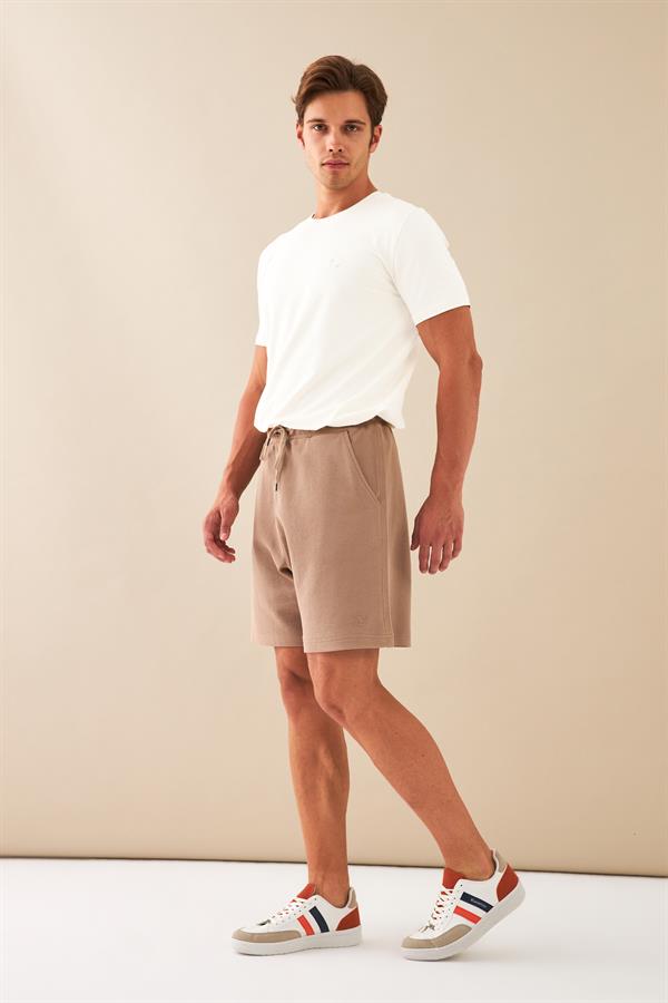 Escetic Erkek Beyaz Spor Sıfır Yaka Nefes Alan Penye Modal Kumaş Slimfit T-Shirt T0083