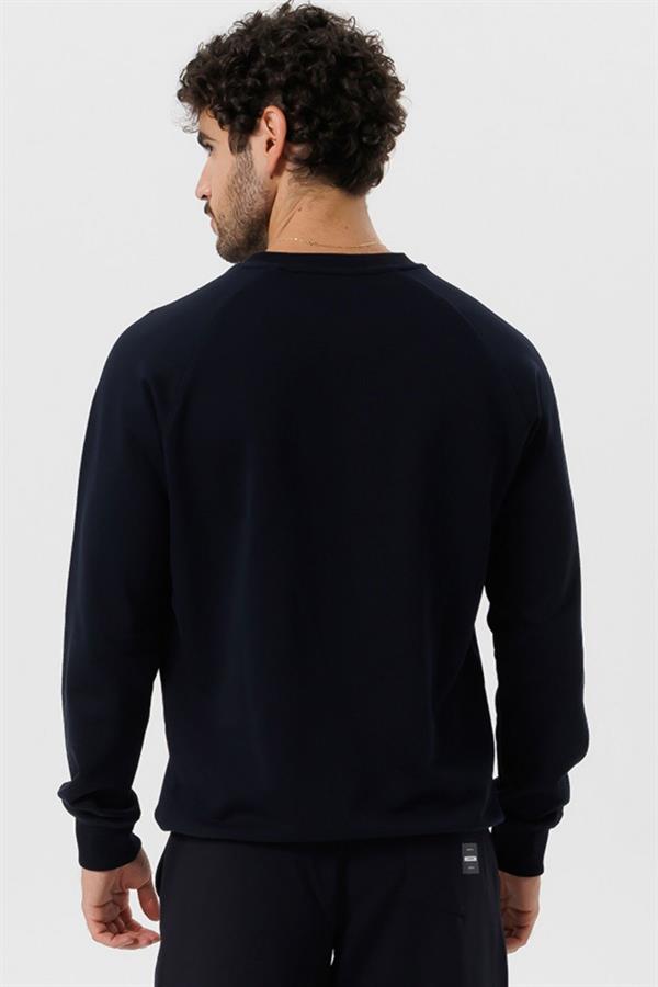 Escetic Erkek Lacivert Şardonsuz 3 İplik Casual Kalıp Erkek Sweatshirt T0139
