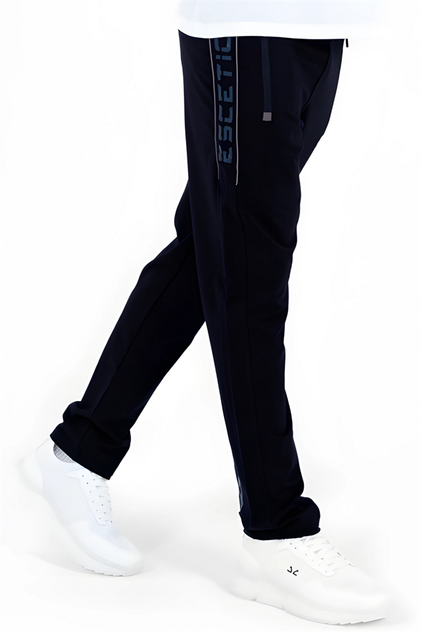 Escetic Erkek Lacivert Slimfit Nefes Alabilen Süper 2 İplik Kumaş 4 Mevsim Spor Eşofman Altı 1905