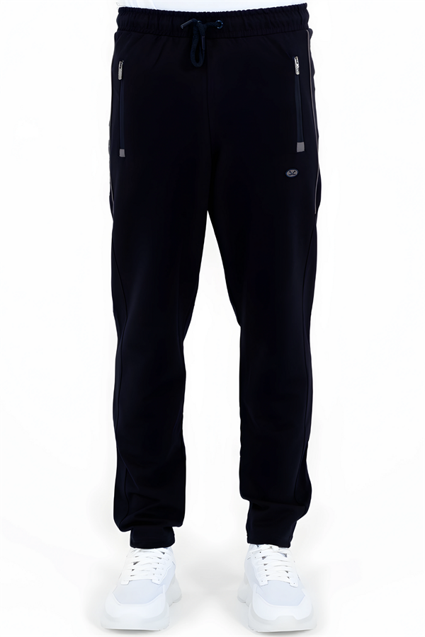 Escetic Erkek Lacivert Slimfit Nefes Alabilen Süper 2 İplik Kumaş 4 Mevsim Spor Eşofman Altı 1905