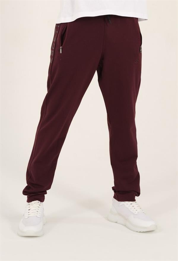 Escetic Erkek Mürdüm Slimfit Nefes Alabilen Süper 2 İplik Kumaş 4 Mevsim Spor Eşofman Altı 1905