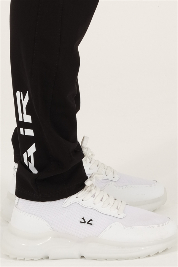 Escetic Erkek Siyah Slimfit Nefes Alabilen Süper 2 İplik Kumaş 4 Mevsim Spor Eşofman Altı 1905