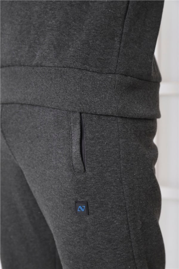 Escetic Antresit Erkek 3 İplik Şardonlu Nefes Alan Slimfit Sweat Spor Eşofman Takımı 3079